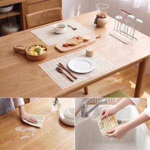 Cleaning Towels Disposable Dish Cloths Nonstick Fiber Reusable Handy Wipes House Kitchen Cleaning Cloth Wiping Rags Placemats Absorbent Dry Quickly, A Box of 30 Pcs