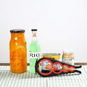 Jar Opener Can Opener Bottle Opener for Senior, Arthritis Hands and Anyone with Low Strength, Arthritis Jar Opener Get Lids Off Easily(Black and Red)