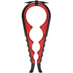 Jar Opener Can Opener Bottle Opener for Senior, Arthritis Hands and Anyone with Low Strength, Arthritis Jar Opener Get Lids Off Easily(Black and Red)