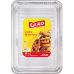 Glad Disposable Bakeware Aluminum Rectangular Cookie Sheets for Baking and Roasting, 12 Count-16