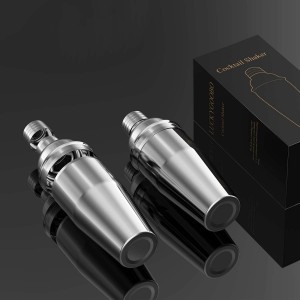 Cocktail Shaker with Double Measuring Jigger,Professional Stainless Steel 24oz Martini Shaker Set,Drink Built-In Strainer,Bartender Kit.