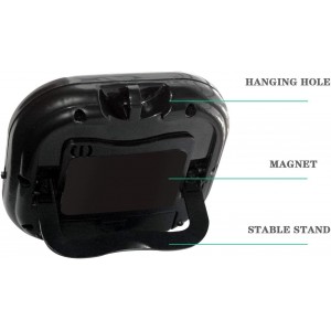 2 Pack Digital Kitchen Timer Big LCD Screen Loud Alarm Strong Magnetic Back and Stand Minute Seconds Count Up Countdown and Simple Operation for Homework Game Exercise Kids Cooking Timers (Black+Red)