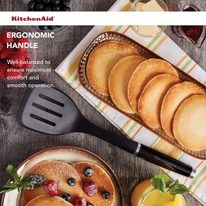 KitchenAid Classic Nylon Slotted Turner, 13.66-Inch, Black