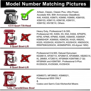 Flex Edge Beater for KitchenAid Mixer, 4.5-5 Quart for KitchenAid Mixer Attachments, Fits Tilt-Head for Kitchen Aid Paddle with Scraper for Kitchen Aid Accessories and Attachments by HOZODO