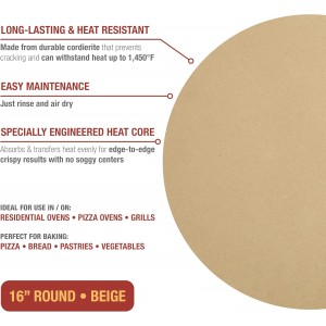 Old Stone Round Pizza Stone, 16-Inch