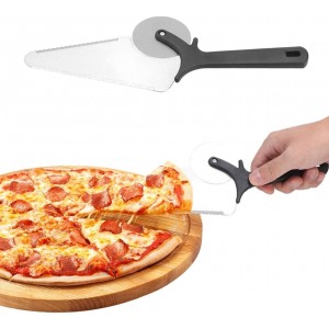 Pizza Spatula Stainless Steel Pizza Peel Multifunctional 2-in1 Pizza Cutter Shovel Professional Pastry Server Baking Tool