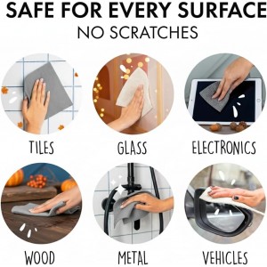 SUPERSCANDI 10 Pack Swedish Dishcloths for Kitchen - 100% Biodegradable & Compostable Reusable Paper Towels Washable, Food-Safe & Without Plastic - Dish Rags Suitable for Any Surface, Grey