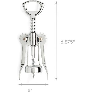 Cooking Light Premium Stainless Steel Wine, Professional and Portable Bottle Opener, All-in-One Winged Corkscrew, Black, Model:Wing Wine Opener