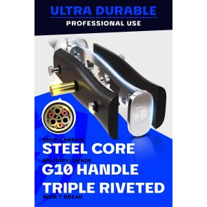 Dalstrong Honing Rod - 10 inch - G10 Handle - Stainless Steel Core - Scratch-Free Ceramic Coating - Kitchen Knife Sharpener Chef Knife Polish - Professional Honing Steel - Sharpening Rod