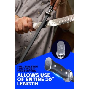 Dalstrong Honing Rod - 10 inch - G10 Handle - Stainless Steel Core - Scratch-Free Ceramic Coating - Kitchen Knife Sharpener Chef Knife Polish - Professional Honing Steel - Sharpening Rod