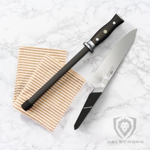 Dalstrong Honing Rod - 10 inch - G10 Handle - Stainless Steel Core - Scratch-Free Ceramic Coating - Kitchen Knife Sharpener Chef Knife Polish - Professional Honing Steel - Sharpening Rod