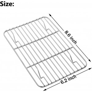 E-far Small Baking Rack Set of 2, Stainless Steel Metal Roasting Cooking Racks, Size – 8.6