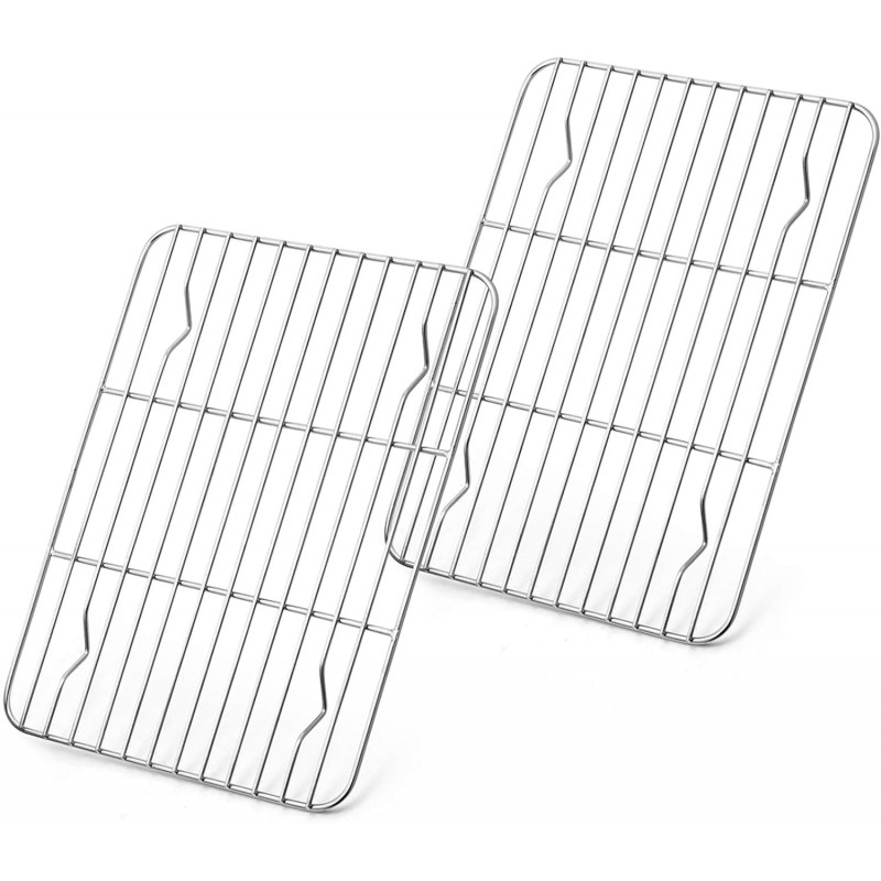 E-far Small Baking Rack Set of 2, Stainless Steel Metal Roasting Cooking Racks, Size – 8.6