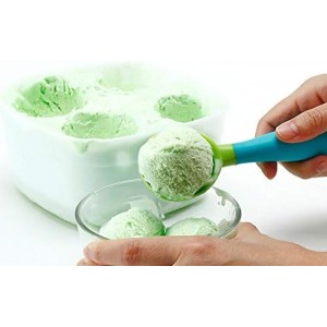 Ice Cream Scoop, 2PCS Nonstick Anti-Freeze Food grade PPR + rubber Ice Cream Scooper with the Hung Hole Design, Comfortable Handle, Dishwasher Safe,Ice Cream Scoops,