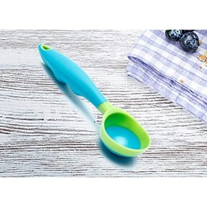 Ice Cream Scoop, 2PCS Nonstick Anti-Freeze Food grade PPR + rubber Ice Cream Scooper with the Hung Hole Design, Comfortable Handle, Dishwasher Safe,Ice Cream Scoops,
