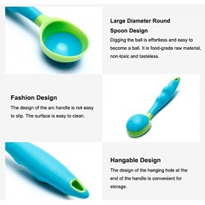 Ice Cream Scoop, 2PCS Nonstick Anti-Freeze Food grade PPR + rubber Ice Cream Scooper with the Hung Hole Design, Comfortable Handle, Dishwasher Safe,Ice Cream Scoops,