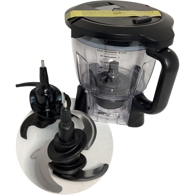 64oz (8 Cup) Food Processor Bowl Locking Lid Blade Kit ONLY for Ninja BL640 BL641 BL642 BN750 BN751 BN800 BN801 BN805A BL910 Blender - MUST READ Details, NO EXCEPTION