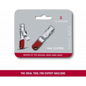Victorinox Unisex Nail Clipper SS Red Lanyard Hole Blister, Standard