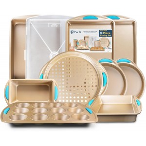 Perlli Baking Kit: Nonstick Gold Steel O...