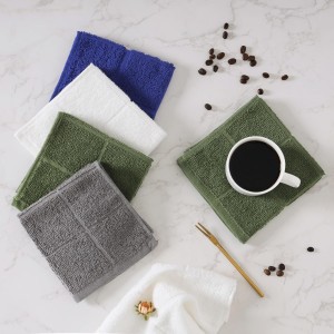 Glynniss Dishcloths Kitchen Highly Absorbent Dish Rags 100% Cotton Dish Cloths for Washing Dishes, Cleaning (11 x 11 Inches, 24 pcs, White)