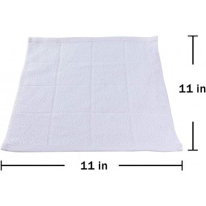 Glynniss Dishcloths Kitchen Highly Absorbent Dish Rags 100% Cotton Dish Cloths for Washing Dishes, Cleaning (11 x 11 Inches, 24 pcs, White)