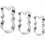 Easter Bunny Cookie Cutter Set -3 Pieces - Stainless Steel Assorted Sizes
