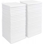 AIDEA Microfiber Cleaning Cloth White 50PK, Cleaning Rags, Lint Free Microfiber Towels, Kitchen Towels Dusting Cloth, Wash Cloths, Dish Rags White, 12