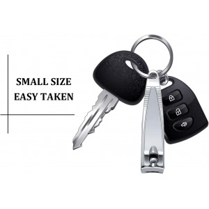 Mudder 100 Pieces Nail Clippers Set Bulk for Men Women, Silver Ultra Sharp Stainless Steel Fingernail Toenail Clippers Flat Portable Travel Sturdy Trimmer Manicure with Keychain Hole for Home Hotel