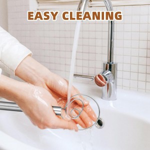 Jillmo Danish Dough Whisk, 12inch Stainless Steel Bread Whisk