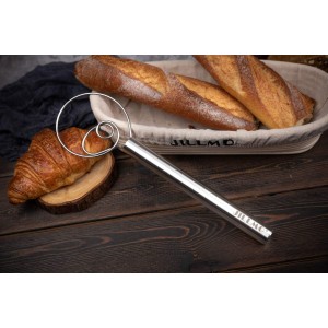 Jillmo Danish Dough Whisk, 12inch Stainless Steel Bread Whisk