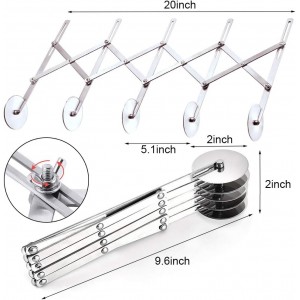 5 Wheel Pastry Cutter Pizza Cutter with Stainless Steel Double Cutter, Set of 2 Pizza Slicer Multi-Round Pastry Knife for Pizza Pies Waffles Dough Cookies