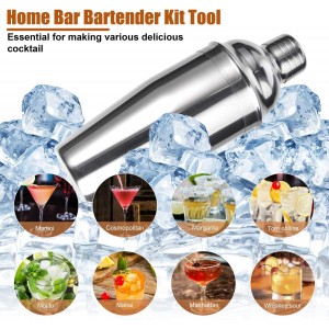 Cocktail Shaker Set,12 Piece 25oz Bartender Kit with Stand,Bar Set for Mixed Drink, Professional Bar Accessory : Shaker,Jigger,Strainer,Muddler,Liquor Pourers, House Warming Gifts