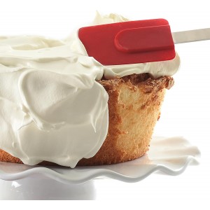 Norpro 3 Piece Silicone/Stainless Steel Kitchen Spatula Set - Red, large