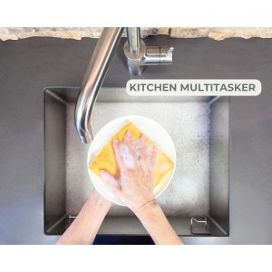 Living Fashions 8 Pack Dish Cloths for Washing Dishes - 100% Cotton Absorbent Dish Towels Size 12