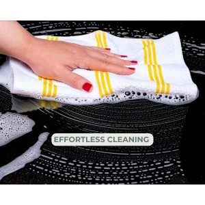 Living Fashions 8 Pack Dish Cloths for Washing Dishes - 100% Cotton Absorbent Dish Towels Size 12