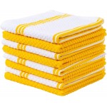 Living Fashions 8 Pack Dish Cloths for Washing Dishes - 100% Cotton Absorbent Dish Towels Size 12