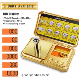 Fuzion Gram Scale 200g/0.01g, Jewelry Scales Digital Weight Grams and Ounces, Digital Pocket Herb Scale with 6 Modes, Tare for Herbs, Jewelry, Small(50g Weight & Battery Included)