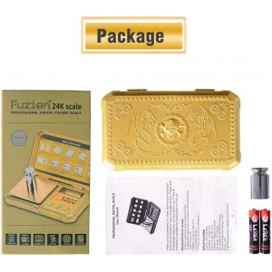 Fuzion Gram Scale 200g/0.01g, Jewelry Scales Digital Weight Grams and Ounces, Digital Pocket Herb Scale with 6 Modes, Tare for Herbs, Jewelry, Small(50g Weight & Battery Included)