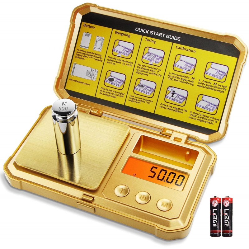 Fuzion Gram Scale 200g/0.01g, Jewelry Scales Digital Weight Grams and Ounces, Digital Pocket Herb Scale with 6 Modes, Tare for Herbs, Jewelry, Small(50g Weight & Battery Included)