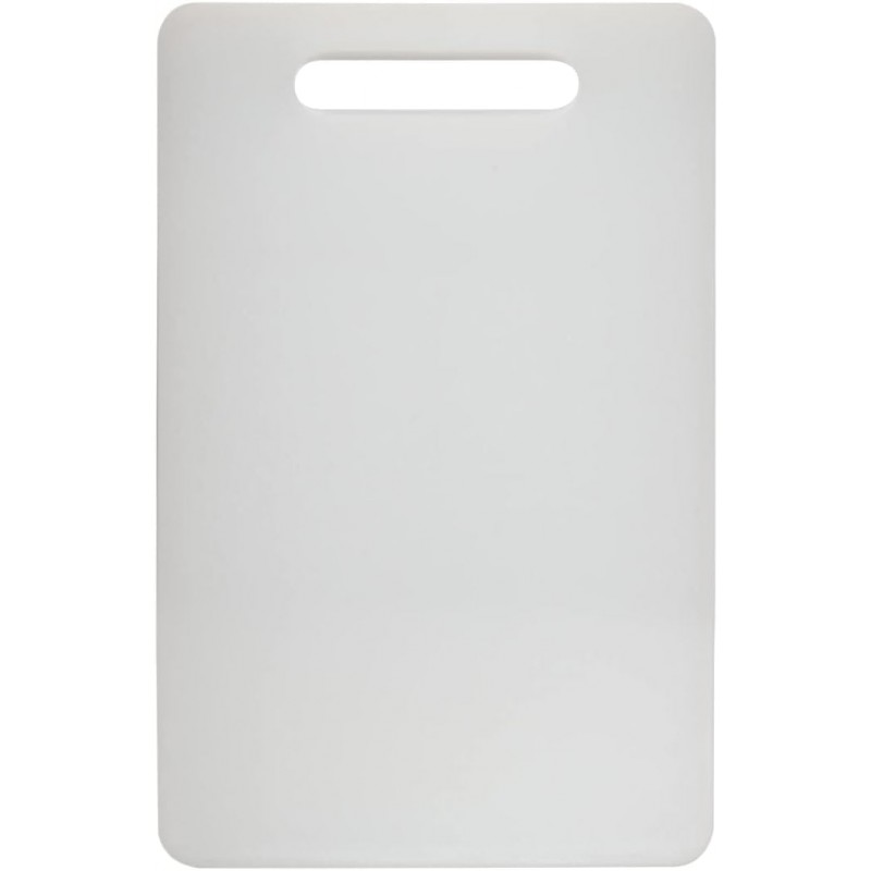 Fotouzy Plastic Utility Cutting Board with Handles, Food Safe PP Material, Dishwasher Safe, Thick Chopping Board, Large Size, Easy Grip Handle, for Kitchen (White)