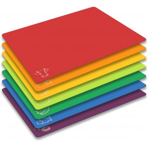 Cutting Board Mats Flexible Plastic Colo...