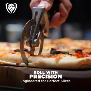 Dalstrong Pizza Cutter Wheel - High-Carbon Heavy-Duty Stainless Steel - G10 Handle - Easy Cleaning Best Pizza Knife Slice - Thumb Guard Protection & Blade Cover - The Orbit Razor Unique Pizza Slicer