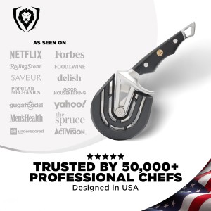 Dalstrong Pizza Cutter Wheel - High-Carbon Heavy-Duty Stainless Steel - G10 Handle - Easy Cleaning Best Pizza Knife Slice - Thumb Guard Protection & Blade Cover - The Orbit Razor Unique Pizza Slicer