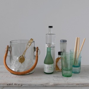 Creative Co-Op Embossed Leaf Shaped Tongs, Gold