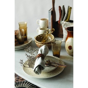 Creative Co-Op Embossed Leaf Shaped Tongs, Gold