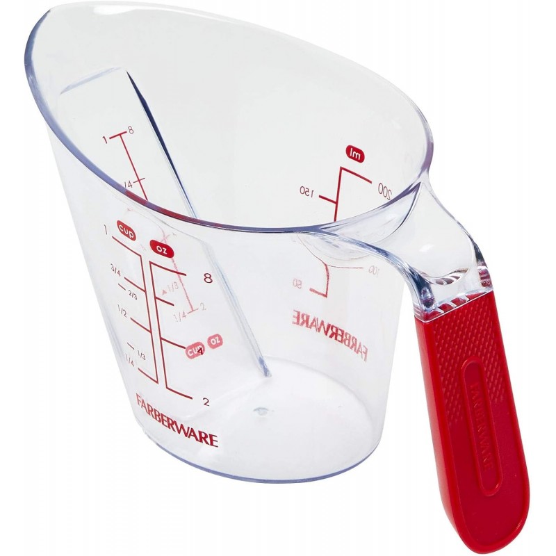 Farberware Pro Angled Measuring Cup, 1-Cup, Red