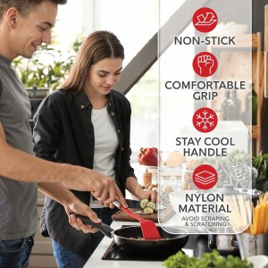 Kitchen Utensils Set, 10 Nylon Stainless Steel Cooking Utensils, Non Stick and Heat Resistant Cookware set New Chef's Gadget Tools Collection