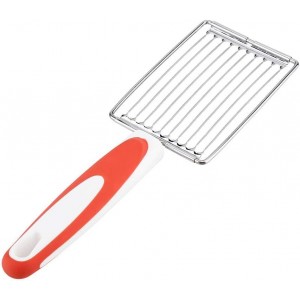 ASHATA Lunch Meat Slicer, Stainless Cutter with Handle for Cheese Potato Egg Ham Fruit Tomato, Quality Stainless Steel 10 Wires for 11, Stainless Steel Fruit Vegetable Slicer