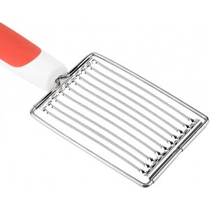 ASHATA Lunch Meat Slicer, Stainless Cutter with Handle for Cheese Potato Egg Ham Fruit Tomato, Quality Stainless Steel 10 Wires for 11, Stainless Steel Fruit Vegetable Slicer