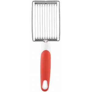 ASHATA Lunch Meat Slicer, Stainless Cutter with Handle for Cheese Potato Egg Ham Fruit Tomato, Quality Stainless Steel 10 Wires for 11, Stainless Steel Fruit Vegetable Slicer